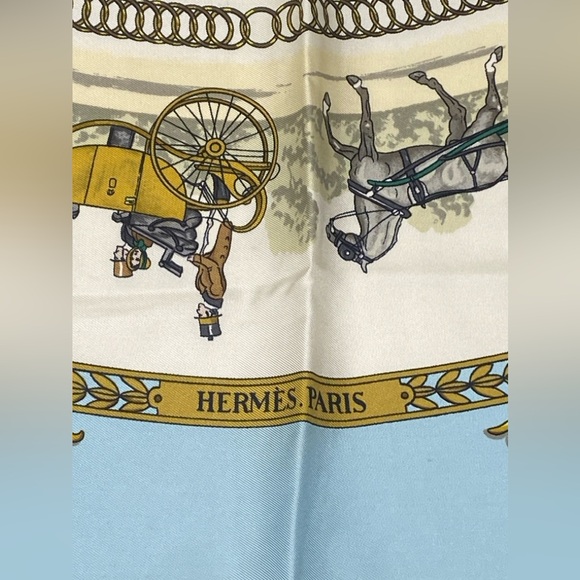 Hermes Vintage Silk Scarf Carre 90 “La Promenade De Longchamps” By P.Ledoux - Picture 11 of 14